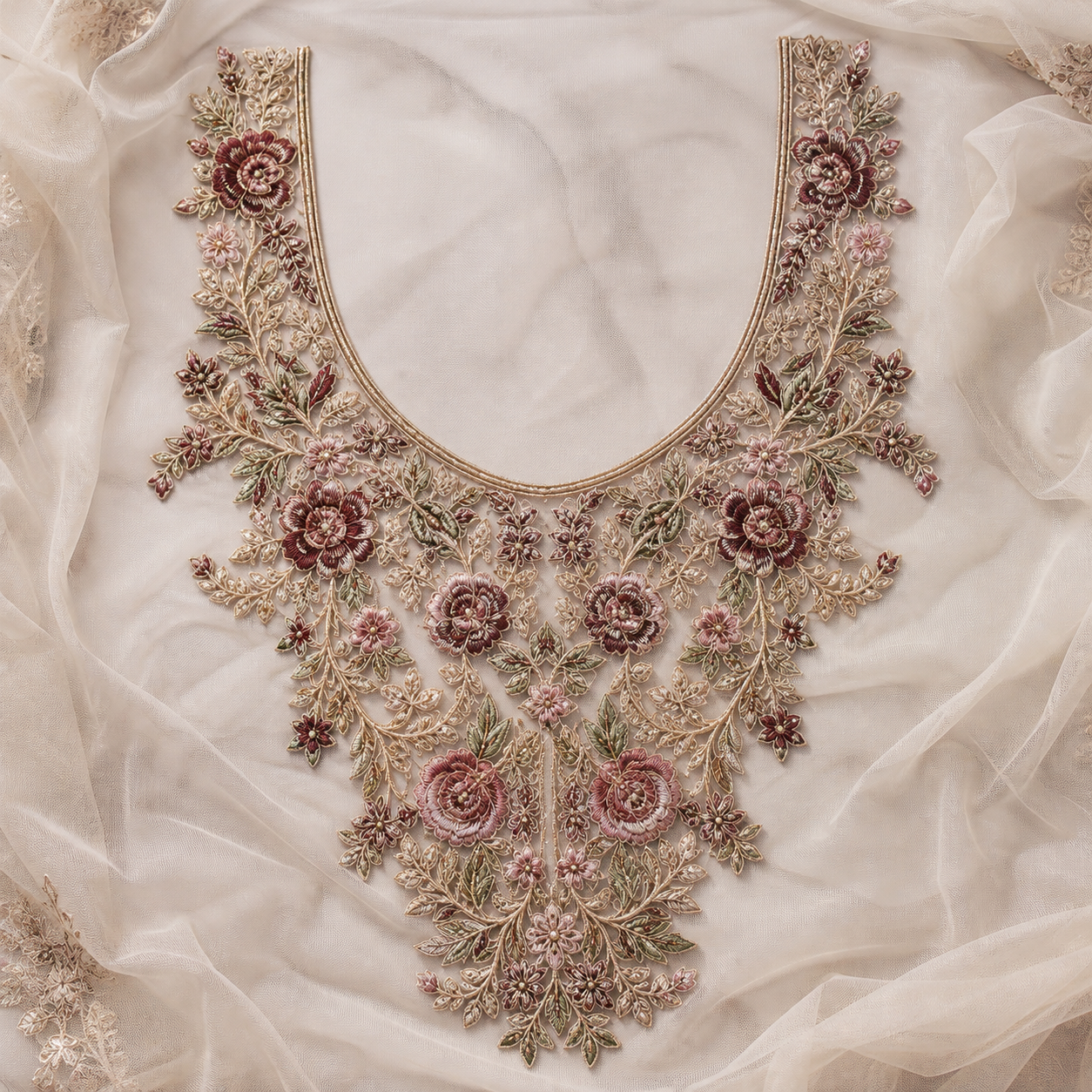 Bridal neckline panel